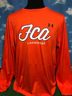 Camisa lacrosse FCA Maryland manga longa laranja armadura sob armadura XL C11 - Imagem 1 de 4