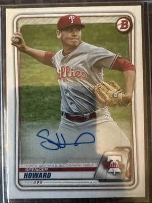 2020 Bowman - Prospects Autographs Spencer Howard #PA-SH (AU, RC) - Image 1 of 2