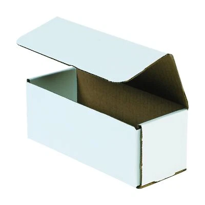Aviditi White Corrugated Cardboard Mailing Boxes 7" x 2" x 2" Pack of 50 Crus... - Image 1 of 4