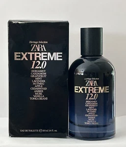 Zara Heritage Selection Extreme 12.0 EDT 3.4 oz/100ml~Spray~NWB~Unsealed - Picture 1 of 4