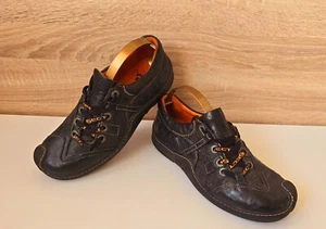 Eject Skat Schuhe Sneaker Schnürschuhe Halbschuhe Schwarz Orange Gr. 6 = 39 - Bild 1 von 11