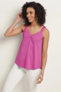 Soft Surroundings Tank Womens Medium Petite Sleeveless Shirt Modal Top Cruise + - Picture 1 of 1