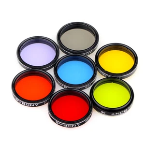 SVBONY 1.25"Telescope Eyepiece Filter set-5 Color Filters+Moon Filter+CPL Filter - Picture 1 of 9