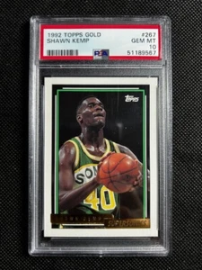1992 Topps Gold #267 Shawn Kemp PSA 10 GEM MINT Seattle Supersonics - Picture 1 of 2