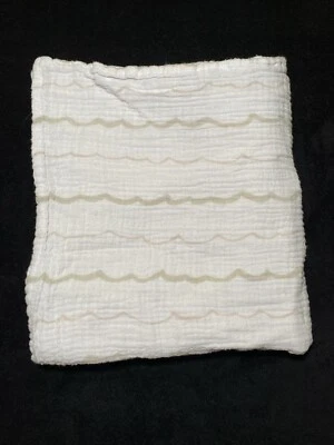 Manta de bebé Aden & Anais vieira marrón rosa línea ondulada blanca suave muselina envoltura Foto 1 de 4