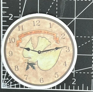 Old Clock Let There Be Peace On Earth - Vinyl Decal Sticker Bomb Vintage XMAS - Picture 1 of 6