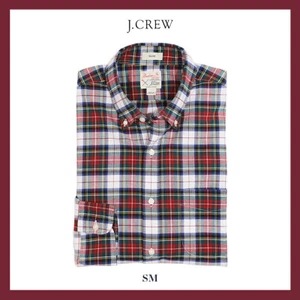 NEW - J. Crew Men's Slim Broken-In Organic Cotton Oxford Shirt Plaid - Small $79 - Picture 1 of 5