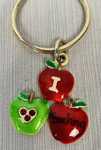 I Love Teaching Apple Schlüsselanhänger Lehrer Geschenk - Bild 1 von 3