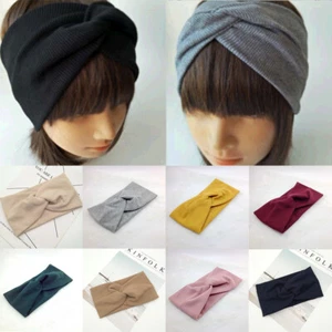 Women Cotton Headscarf Twisted Headscarf Wrapped Headband Twisted Headband Gray - Picture 1 of 18