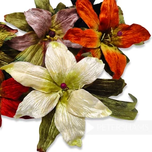 Large 18cm 'Kiera' Velvet Lily Flower Mount for Hat Trimming and Millinery - Picture 1 of 19