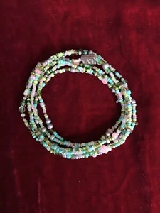 Grün Rosa Perlen Armband oder Halskette - Bild 1 von 3