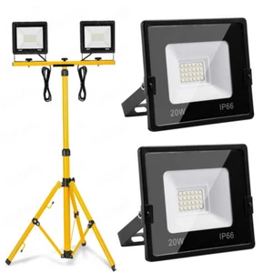 LED Fluter Baustrahler mit Teleskopstativ Strahler Arbeitsleuchte Flutlicht - Bild 1 von 37