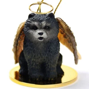 Chow Chow Ornament Angel Figurine Hand Painted Blue - Picture 1 of 1