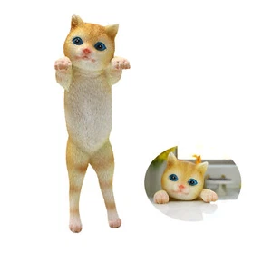 Harzkatze Statue Blumentopf hängende Kletterkatze für Gartenhof Terrassendekoration - Bild 1 von 5
