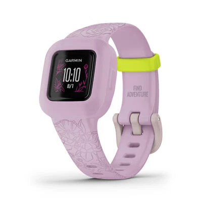 Garmin vivofit jr. 3, Floral Pink,robuste Kinderuhr, Apps, Farbdisplay,BRANDNEU - Bild 1 von 4