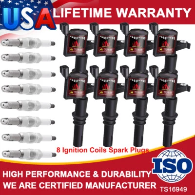 Катушка зажигания DG511 и свеча зажигания SP546 8 шт для 2004 2005-2008 Ford F150 4.6/5.4 - Изображение 1 из 4