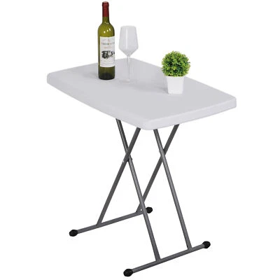 30" Fold in Card Table Portable Plastic Dining Card Table Foldable Laptop Desk - Image 1 of 4