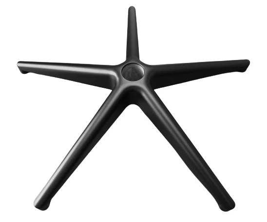 27.5" Black Aluminum Chair Base w/ Tall Arch Profile - S4617 - Image 1 of 1