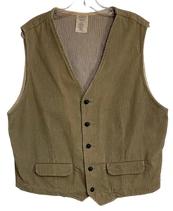 Vintage OLD NAVY Clothing Co Corduroy Button Front Vest Men’s Sz Medium - Picture 1 of 6
