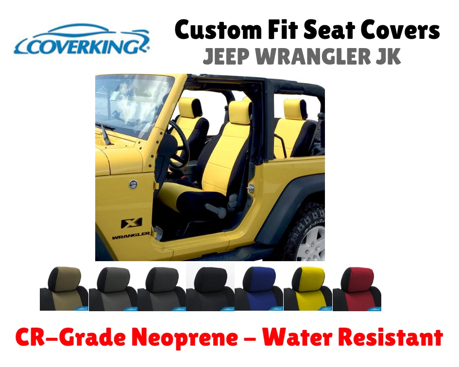 CR-Grade Neoprene Custom Fit Seat Covers For 2010 Jeep Wrangler JK - Image 1 of 1