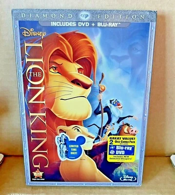 The Lion King (Blu-ray/DVD, 2011, 2-Disc Set, Diamond Edition)-Authentic-Disney! - Image 1 of 3
