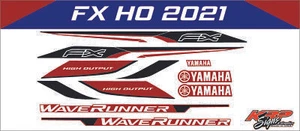WAVERUNNER FX HO 2021 Red Graphics / Decal / Sticker Kit - Picture 1 of 1