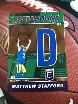 MATTHEW STAFFORD 2022 Donruss Elite Spellbound D Green Parallel LOS ANGELES RAMS - Image 1 of 2