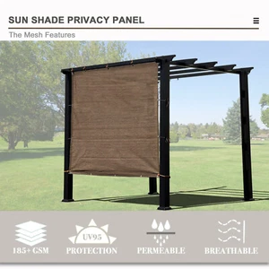 Sombra de filtro solar y panel de privacidad 85% malla de bloque UV marrón mocha de Alion Home - Imagen 1 de 8