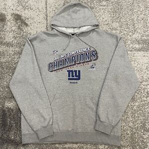 Reebok NFL New York Giants Football Super Bowl Champions Hoodie Sweater Mens XL