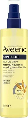 Aveeno Skin Relief Body Oil Spray 200ml For All Skin Types Fast Ship UK - Image 1 of 4