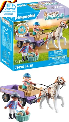 BESUCHE DEN PLAYMOBIL-STORE PLAYMOBIL Horses of Waterfall 71496 Ponykutsche, Zauberhafter Ausflug Mit Dem Po