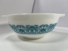 Vintage Pyrex BLUE HORIZON Cinderella Nesting Mixing #443 Bowl White 2.5 Qt