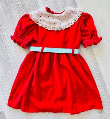 Vestido de Navidad hecho a mano para niñas Foto 1 de 4