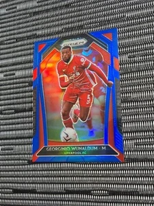 2020-21 Panini Prizm EPL Georginio Wijnaldum Blue Prizm /199 Liverpool FC #251 - Picture 1 of 2