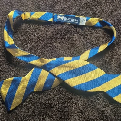 Beau Ties Ltd Of Vermont импортные шелковые в полоску. Синий/желтый. Украина - Изображение 1 из 4