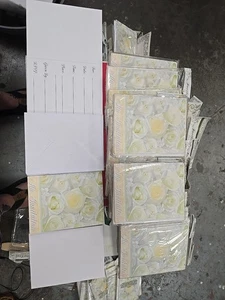 Lot Of 12-8ct (96) Wedding Invitations, Envelopes (White Roses “An Invitation”) - Picture 1 of 11