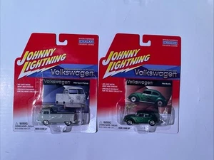 Lot of 2 1/64Johnny Lightning - Volkswagon - 1966 Type 2 Pickup, 1964 Beetle - Picture 1 of 5