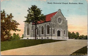 Vintage 1916 ROCHESTER, Minnesota Postkarte "Healy Memorial Chapel" Kirchenansicht - Bild 1 von 2