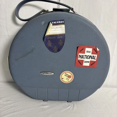 Vintage Forecast Round Hard Side Luggage  - Blue - Sears Exclusive - Image 1 of 4