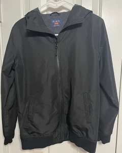 The Children's Place Black Hooded Lined Full-Zip Jacket Boy's XXL Size 16 - Picture 1 of 13