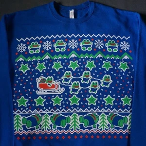 Sudadera Mizkif Para Hombre Azul Medio Navidad Peepo Twitch Conexión Lunar - Imagen 1 de 6