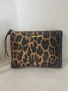 Steve Madden Animal Leopard Cheetah Print Clutch Bag Black Brown - Picture 1 of 8