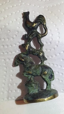 WIENER BRONZE BREMER STADTMUSIKANTEN, 6,2 CM, WALTER BOSSE? - Bild 1 von 2