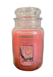 Yankee Candle Large Jar Candle Fresh Cut Roses Housewarmer 22oz Single Wick New - Picture 1 of 4