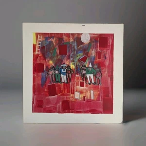 Peinture Huile Moderne paysage Personnage"Saint Tropez" Var Tableau Encadré - Imagen 1 de 12