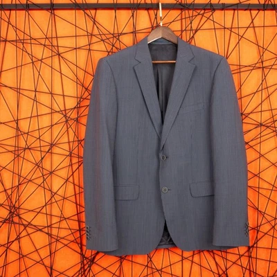 Blazer clásico a rayas grises para hombre Hugo Boss talla 42R/52 The CRWLEY1 dos botones Foto 1 de 4