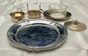 JUEGO ANTIGUO DE COLADOR DE TÉ (Marcado), JAM BOWL con ESPÁTULA Y PLATO PARA SERVIR - Imagen 1 de 8