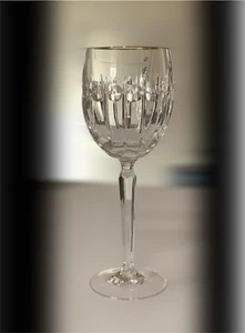 Waterford Kristall Grenville Goldrand Kelch Weinglas gebraucht 8" nie benutzt - Bild 1 von 17