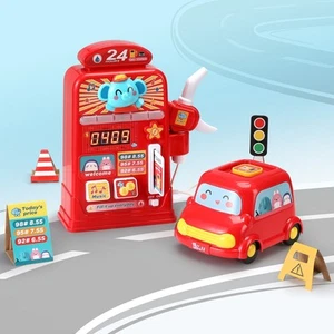 Keezi Kids Gas Petrol Station Pumper Pretend Play Toys Car Music Card Playset - Picture 1 of 4