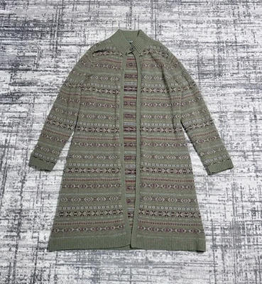 Cárdigan largo vintage Lauren Ralph Lauren lana de cordero Fair Isle para mujer talla XL Foto 1 de 4